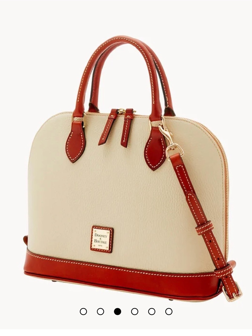 Dooney Bourke Women's Pebble Zip Zip Satchel Bone - SKU A646358